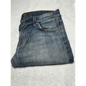 Seven For All Mankind Women Sz 28 Bootcut Jeans Blue Wash Denim Y2k Made in USA